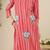 Women Solid V-Neck Regular Kurta with Trousers