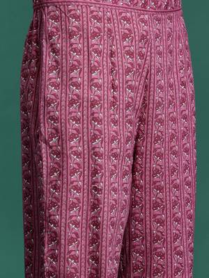 Paisley Printed Pure Cotton Kurta with Trousers 3