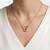 925 Sterling Silver Rose Gold  Triple Heart Pendant Necklace Set  for Women