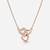 925 Sterling Silver Rose Gold  Triple Heart Pendant Necklace Set  for Women
