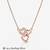 925 Sterling Silver Rose Gold  Triple Heart Pendant Necklace Set  for Women