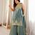 Women's Gorgeous Embroidery Fendy Silk Fabric Straight Kurta Sharara and Dupatta Set