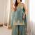 Women's Gorgeous Embroidery Fendy Silk Fabric Straight Kurta Sharara and Dupatta Set