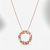 925 Sterling Silver Rose Gold  Multicolor  Circle Pendant Necklace Set  for Women