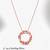 925 Sterling Silver Rose Gold  Multicolor  Circle Pendant Necklace Set  for Women