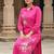 Women Floral Embroidered Regular Thread Work Pure Cotton Kurta with Trousers