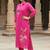 Women Floral Embroidered Regular Thread Work Pure Cotton Kurta with Trousers