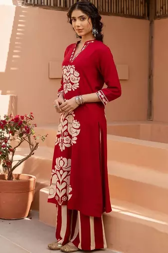 Women Ethnic Motifs Printed Regular Kurta with Palazzos