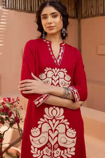 Women Ethnic Motifs Printed Regular Kurta with Palazzos