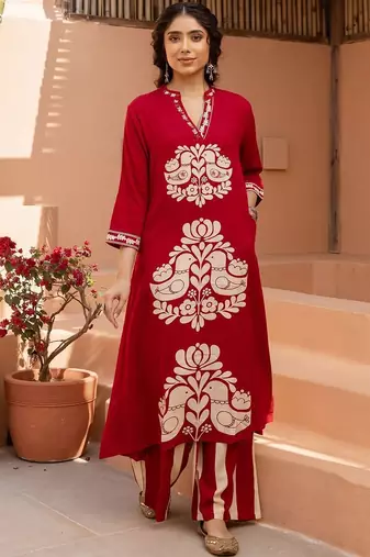 Women Ethnic Motifs Printed Regular Kurta with Palazzos