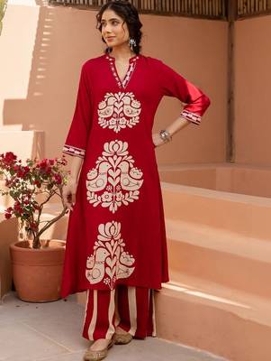 Women Ethnic Motifs Printed Regular Kurta with Palazzos 5