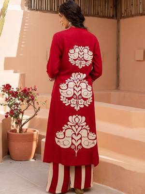 Women Ethnic Motifs Printed Regular Kurta with Palazzos 6