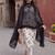 Women Floral Printed Regular Thread Work Pure Cotton Kurta with Trousers & With Dupatta