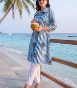 Women Printed Regular Pure Cotton Kurta with Trousers