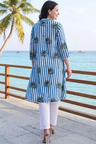 Women Printed Regular Pure Cotton Kurta with Trousers