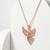 925 Sterling Silver Rose Gold  Angel Pendant Necklace  Set for Women