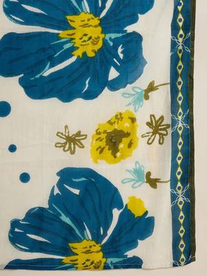 Women Floral Printed Regular Pure Cotton Kurta with Trousers & With Dupatta 4