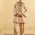 Ivory chiffon satin embroidered kurta palazzo set with dupatta