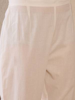 Women Floral Embroidered Regular Thread Work Pure Cotton Kurta with Trousers & With Dupatta 4