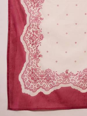 Women Floral Embroidered Regular Thread Work Pure Cotton Kurta with Trousers & With Dupatta 5
