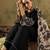 Round Neck Straight Kurta With Trousers & Dupatta
