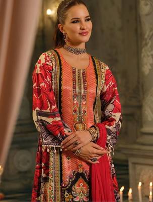Women Ethnic Motifs Printed Regular Mirror Work Kurta with Palazzos & With Dupatta 5