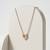 925 Sterling Silver Rose Gold  Open Heart Pendant Necklace  Set for Women