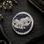 Silver plated elephant couple designer brooch pin with blue marquise stones, luxury animal brooch for unisex