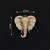 Elephant head designer brooch pin with green cabochon stone & luxury animal brooch for unisex