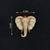 Elephant head designer brooch pin with red cabochon stone & luxury animal brooch for unisex