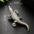 Silver plated crocodile designer brooch pin | textured animal statement lapel brooch for men