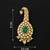 Kundan designer kalgi brooch pin with emerald green pear stone & pearl drops royal safa turban brooch for men