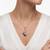 925 Sterling Silver  Rose Gold Angel Violin Pendant Necklace Set  for Women