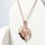 925 Sterling Silver  Rose Gold Angel Violin Pendant Necklace Set  for Women