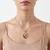 925 Sterling Silver  Rose Gold Angel Violin Pendant Necklace Set  for Women