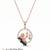 925 Sterling Silver  Rose Gold Angel Violin Pendant Necklace Set  for Women