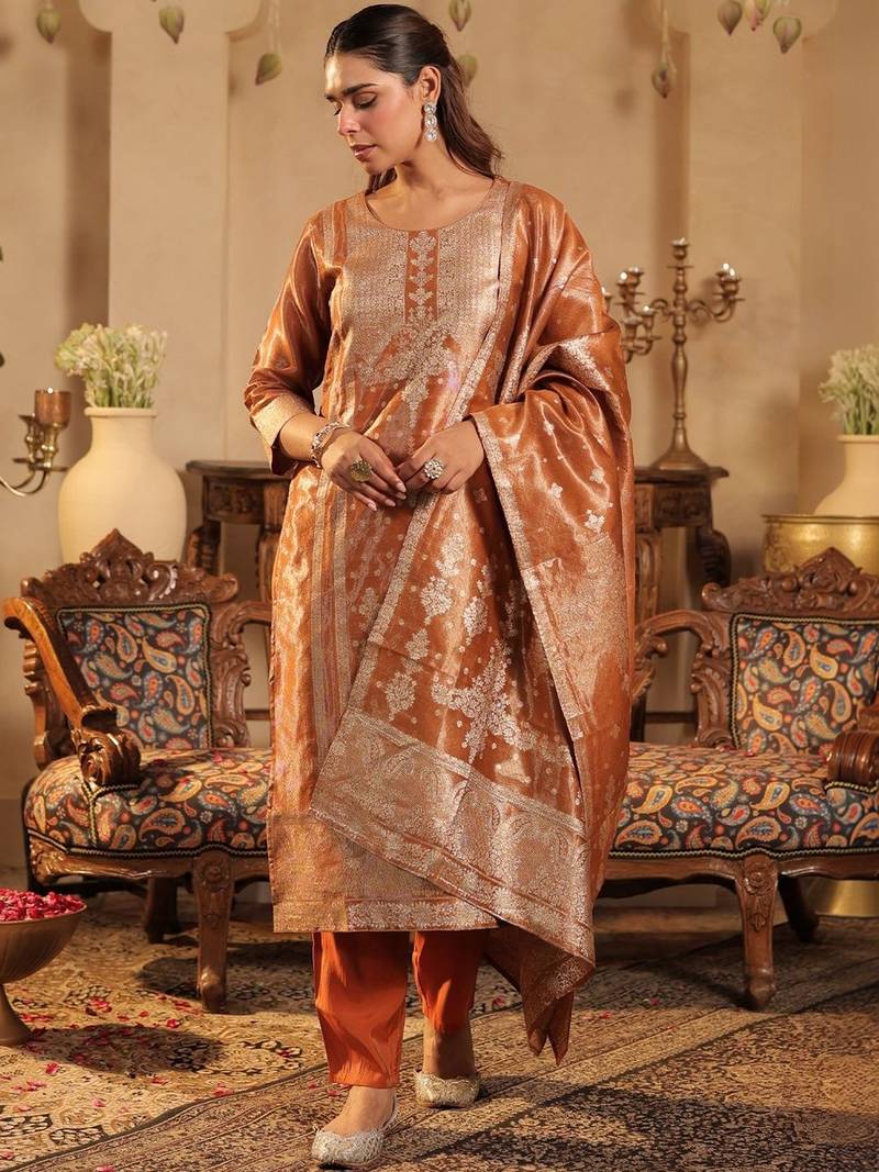 Women Regular Kurta with Trousers & With Dupatta