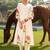 Floral Printed Mandarin Collar Pure Cotton A-Line Kurta With Trouser
