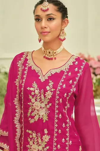 Women Ethnic Motifs Embroidered Regular Thread Work Kurta with Salwar & With Dupatta