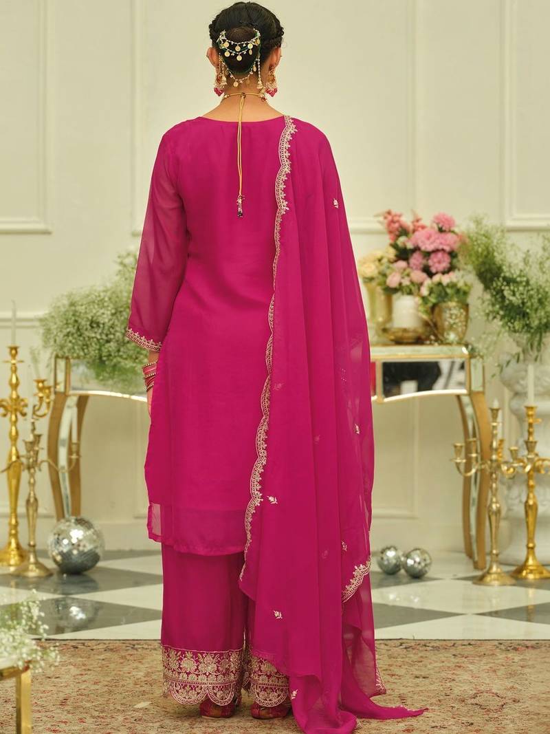 Women Ethnic Motifs Embroidered Regular Thread Work Kurta with Salwar & With Dupatta