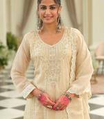 Women Floral Embroidered Kurta with Trousers & Dupatta