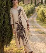 Women Animal Printed Regular Kurta with Trousers