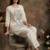 Women Floral Embroidered Regular Thread Work Pure Cotton Kurta with Palazzos