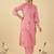 Women Checked Regular Thread Work Pure Cotton Kurta With Trousers