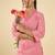 Women Checked Regular Thread Work Pure Cotton Kurta With Trousers