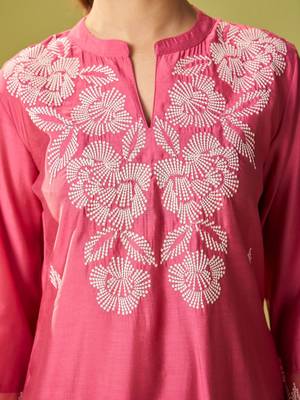 Women Floral Embroidered Kurta with Trousers & Dupatta 3