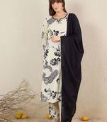 Women Floral Printed Cotton Kurta with Trousers & Dupatta