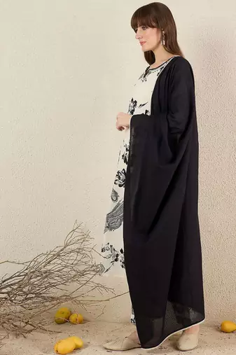 Women Floral Printed Cotton Kurta with Trousers & Dupatta