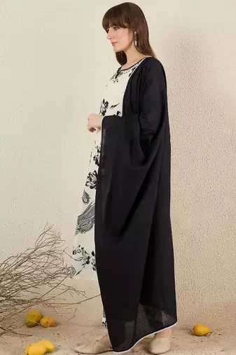 Women Floral Printed Cotton Kurta with Trousers & Dupatta