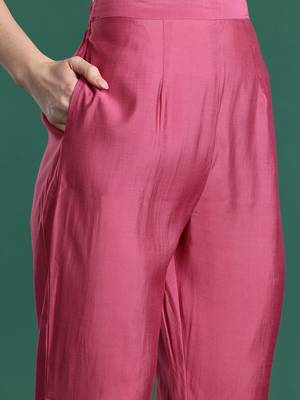 Ethnic Motifs Embroidered Thread Work Kurta with Trousers & With Dupatta 3